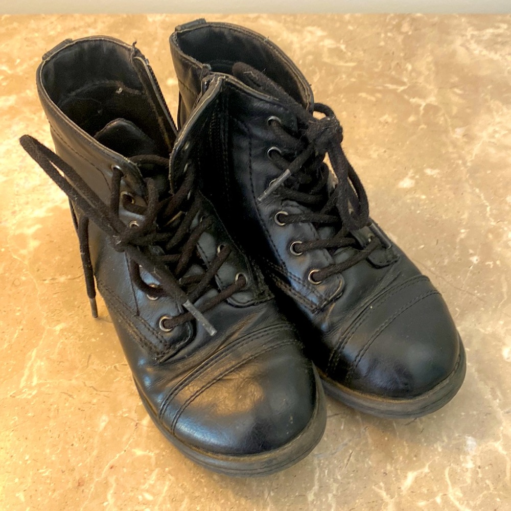 Steve Madden Kids combat boots.